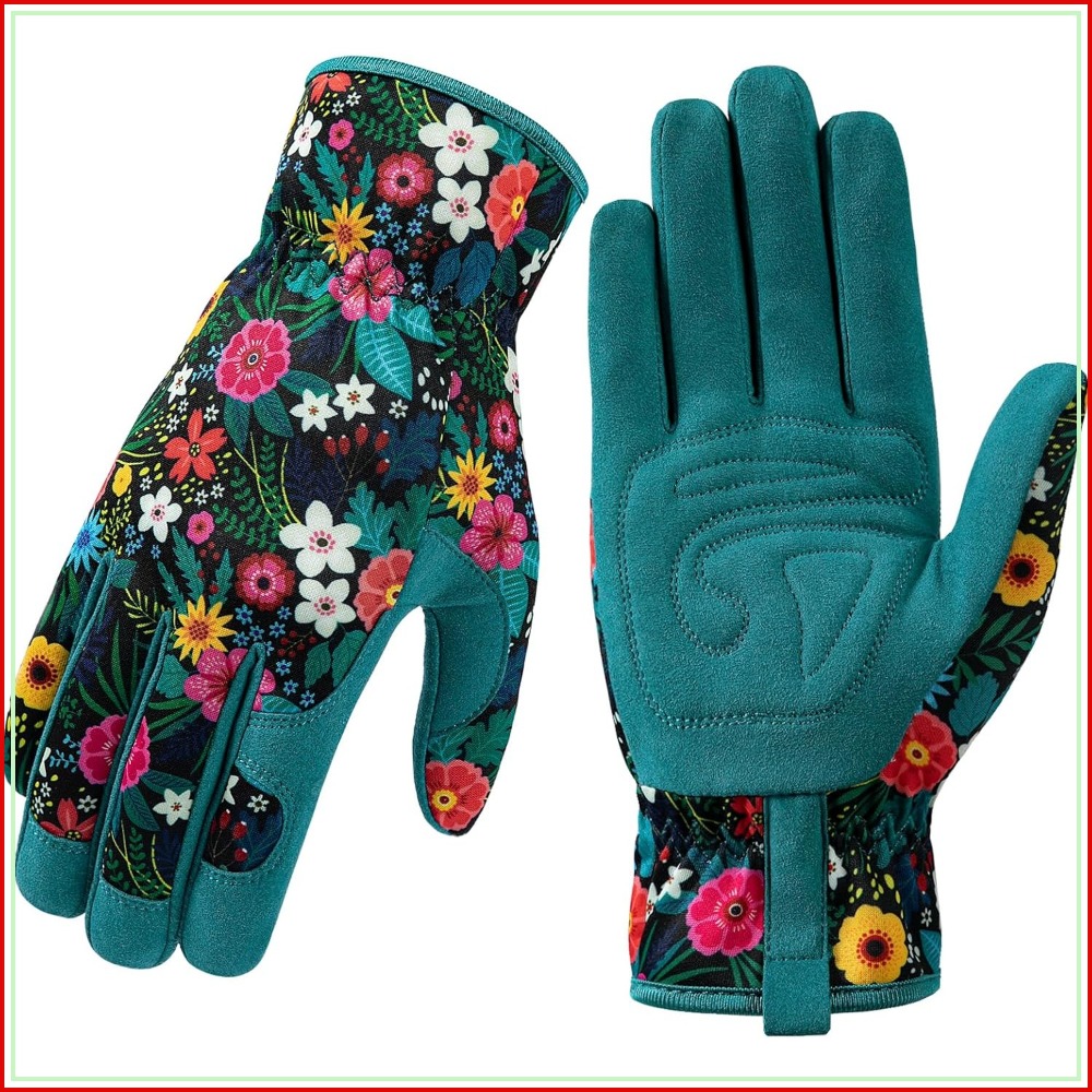 Garden Gloves Thorn Proof - Breathable Leather Gardening Gloves for Women,