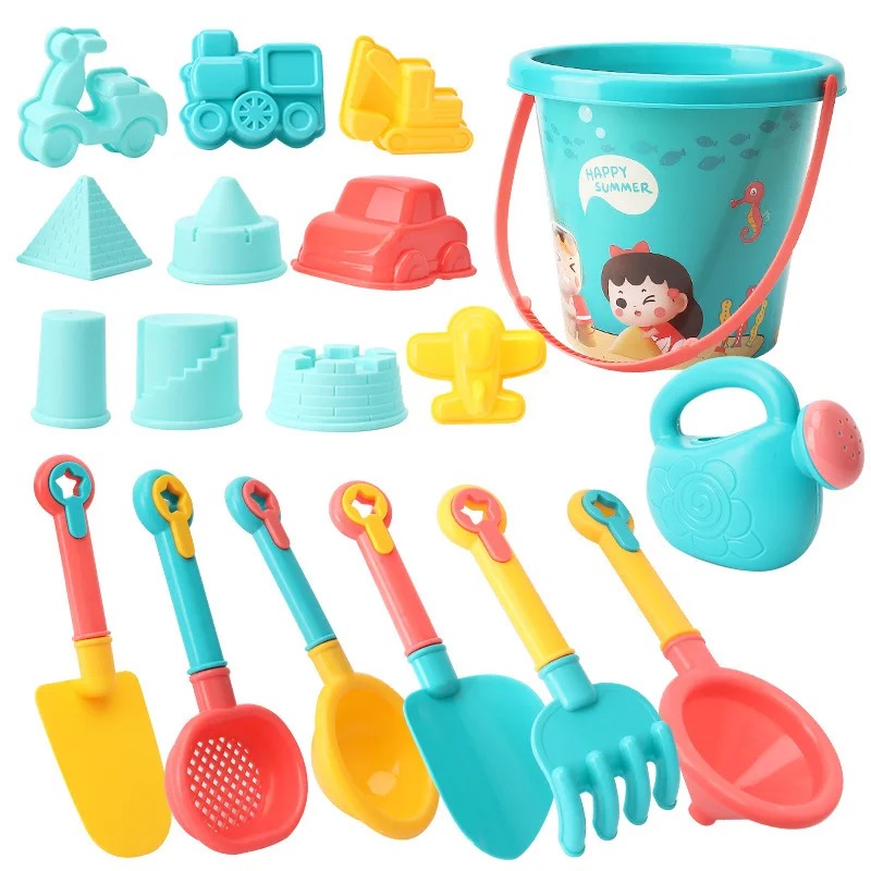 Gardening Tools Toys - 18PCS Beach Toy Set Bucket Seaside