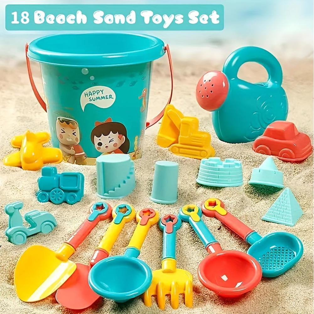 Gardening Tools Toys - 18PCS Beach Sand Toy Set, Durable