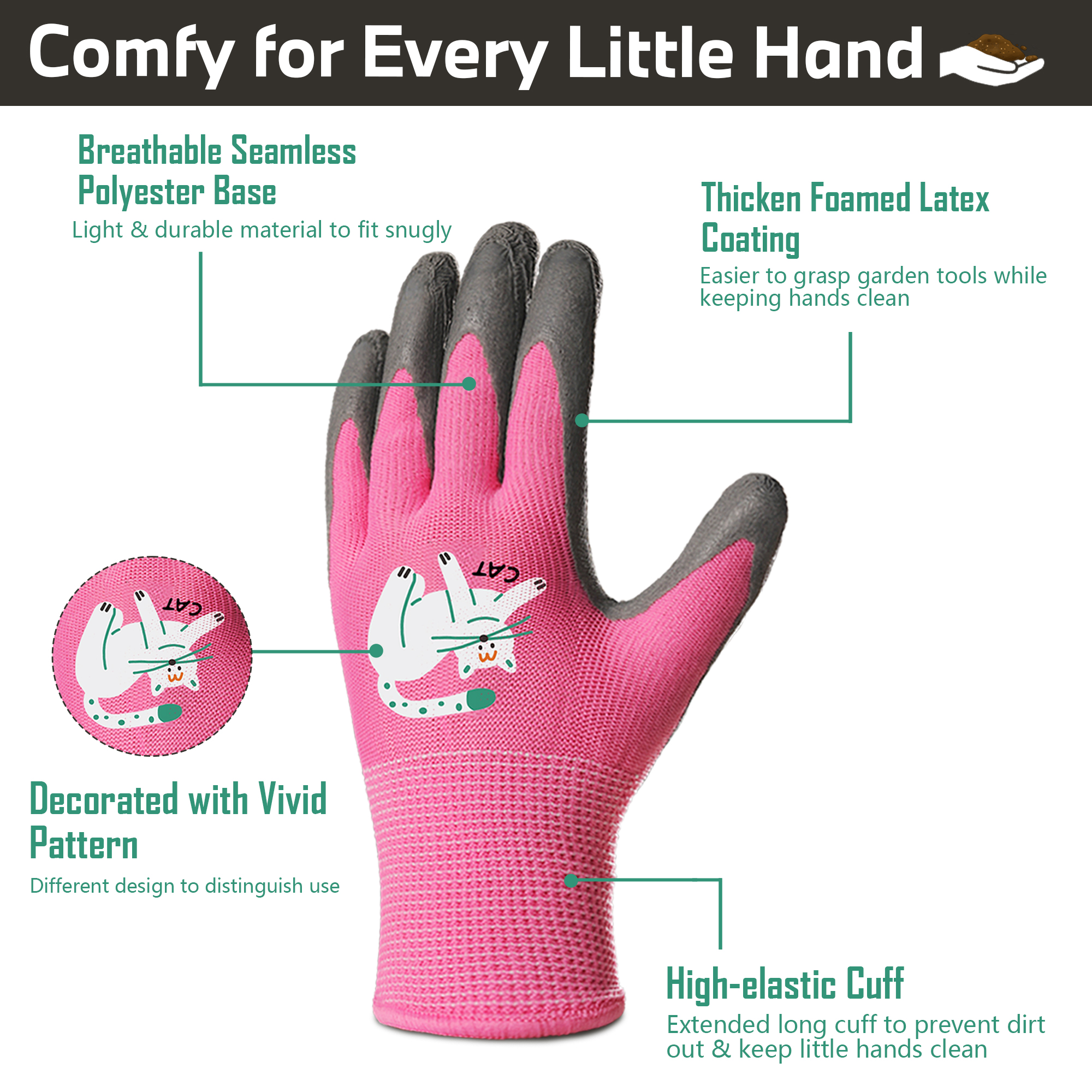 4 Pairs Kids Gardening Gloves  - Gardening Tools For Toddlers recension och pris