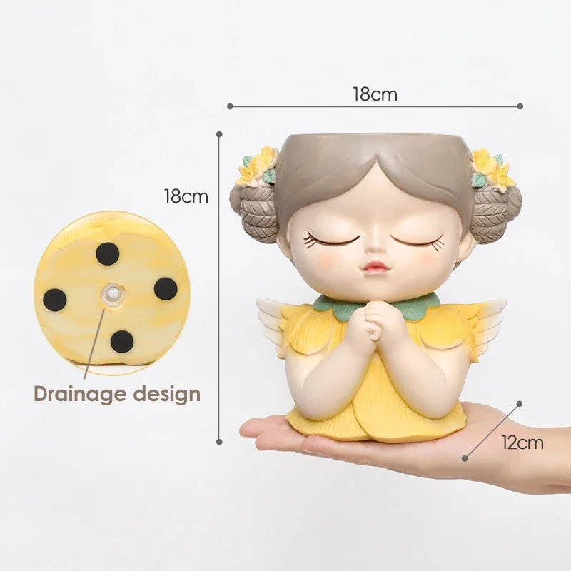 7 inch Cute Angel Girl Face Pl - Gardening Tools Cute recension och pris