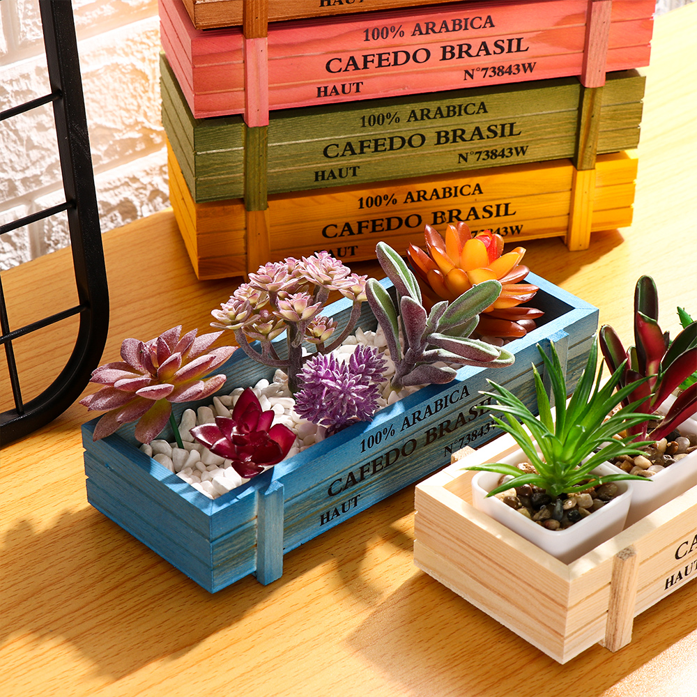 Natural Wooden Flowerpot Garde - Gardening Tools Vintage recension och pris