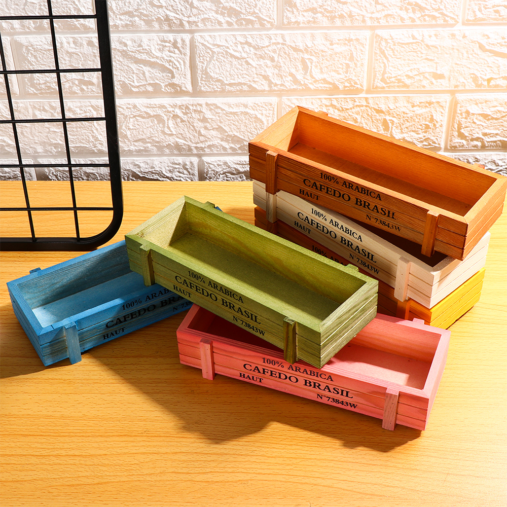 Natural Wooden Flowerpot Garde - Gardening Tools Vintage recension och pris