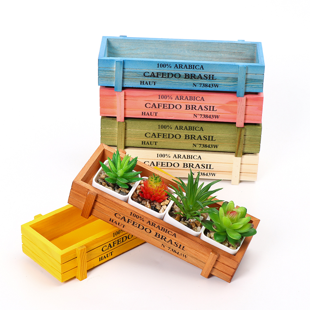 Natural Wooden Flowerpot Garde - Gardening Tools Vintage recension och pris