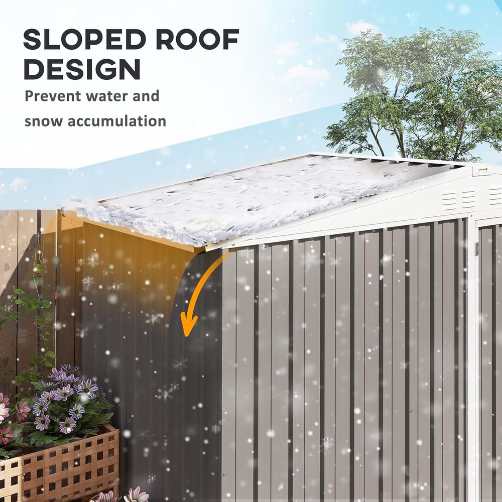 8ft x 4ft Outdoor Storage Shed - Gardening Tools Rack recension och pris