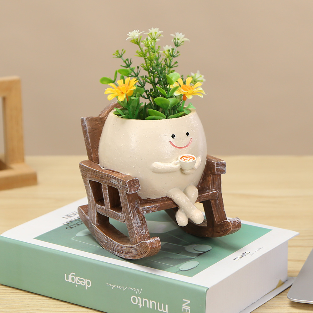 Chair/Swing Smile Face Planter - Gardening Tools Cute recension och pris