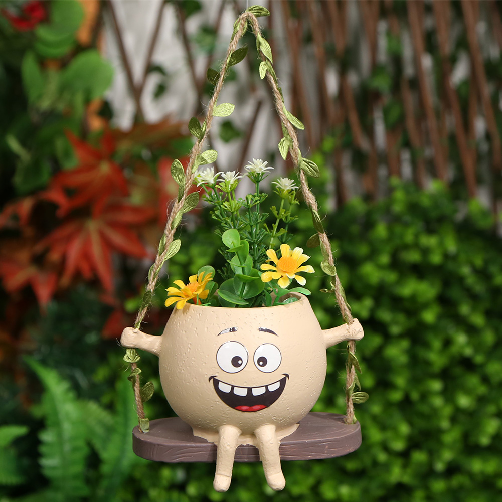 Chair/Swing Smile Face Planter - Gardening Tools Cute recension och pris