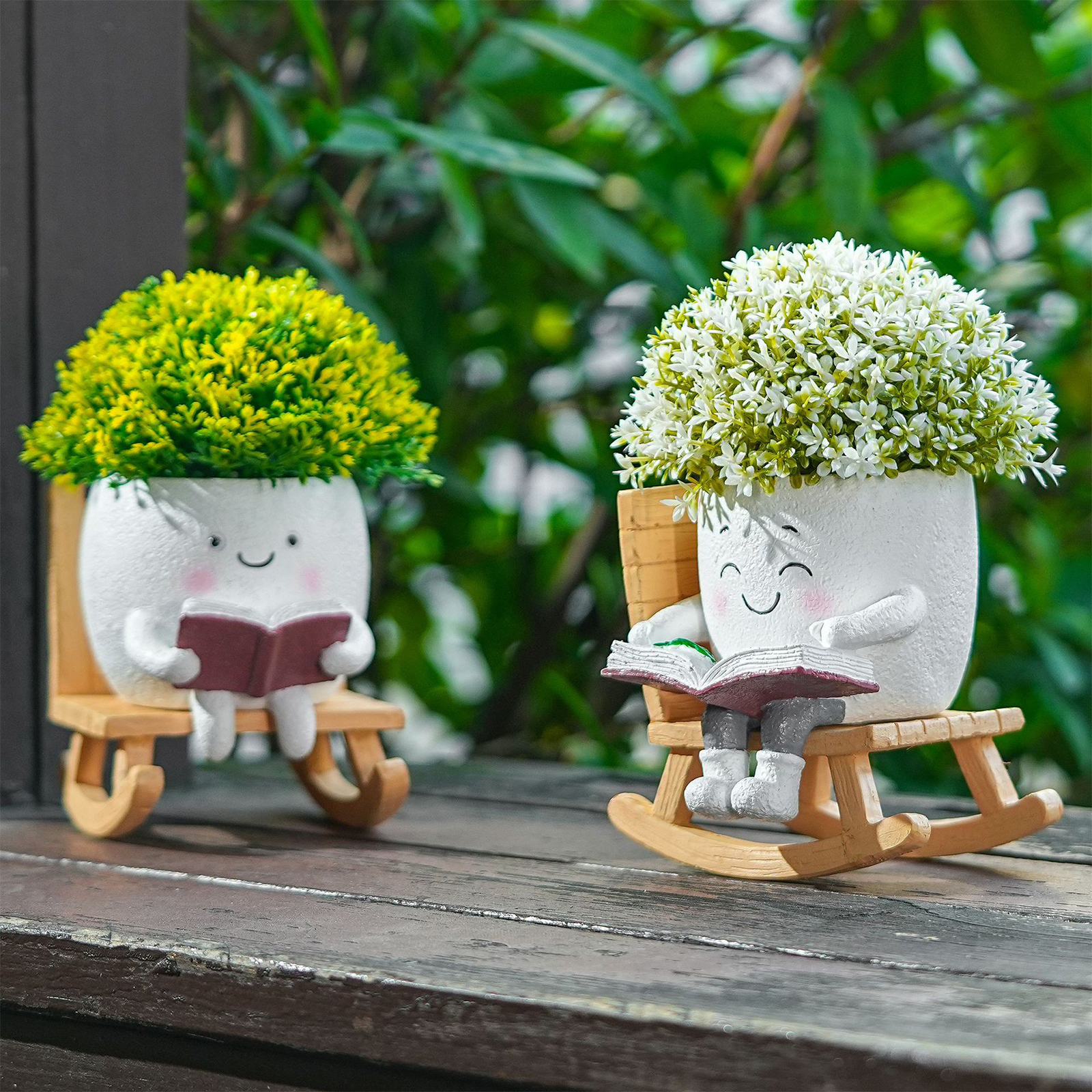 Chair/Swing Smile Face Planter - Gardening Tools Cute recension och pris