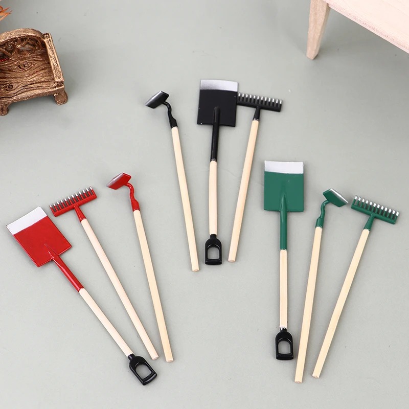 3Pcs 1:12 Dollhouse Miniatures - Gardening Tools Toys recension och pris