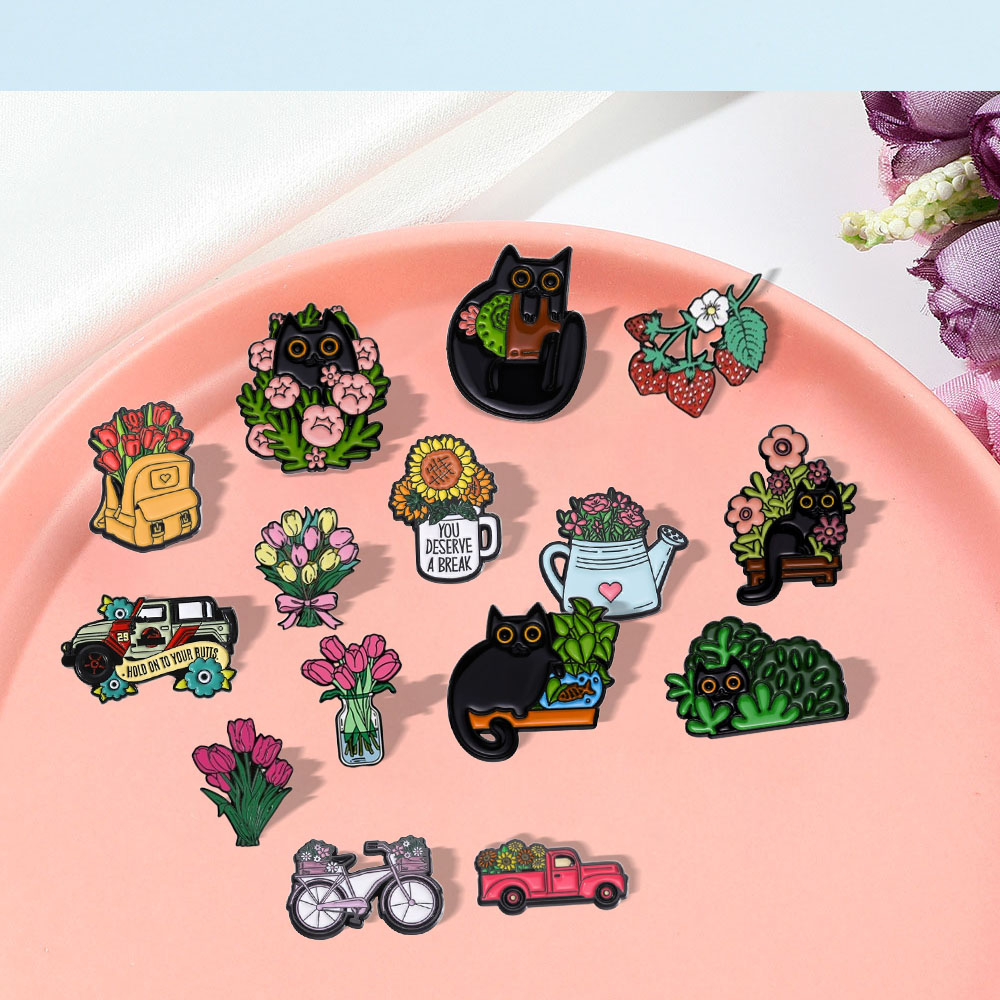 Cartoon Plants Potted Black Cu - Gardening Tools Cute recension och pris