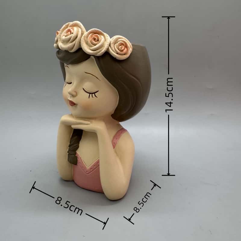 Cute girl flower pot silicone  - Gardening Tools Cute recension och pris