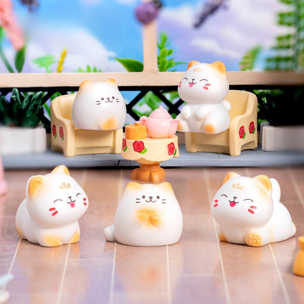 Kawaii Mini Cats Ornament Fair - Gardening Tools Toys recension och pris