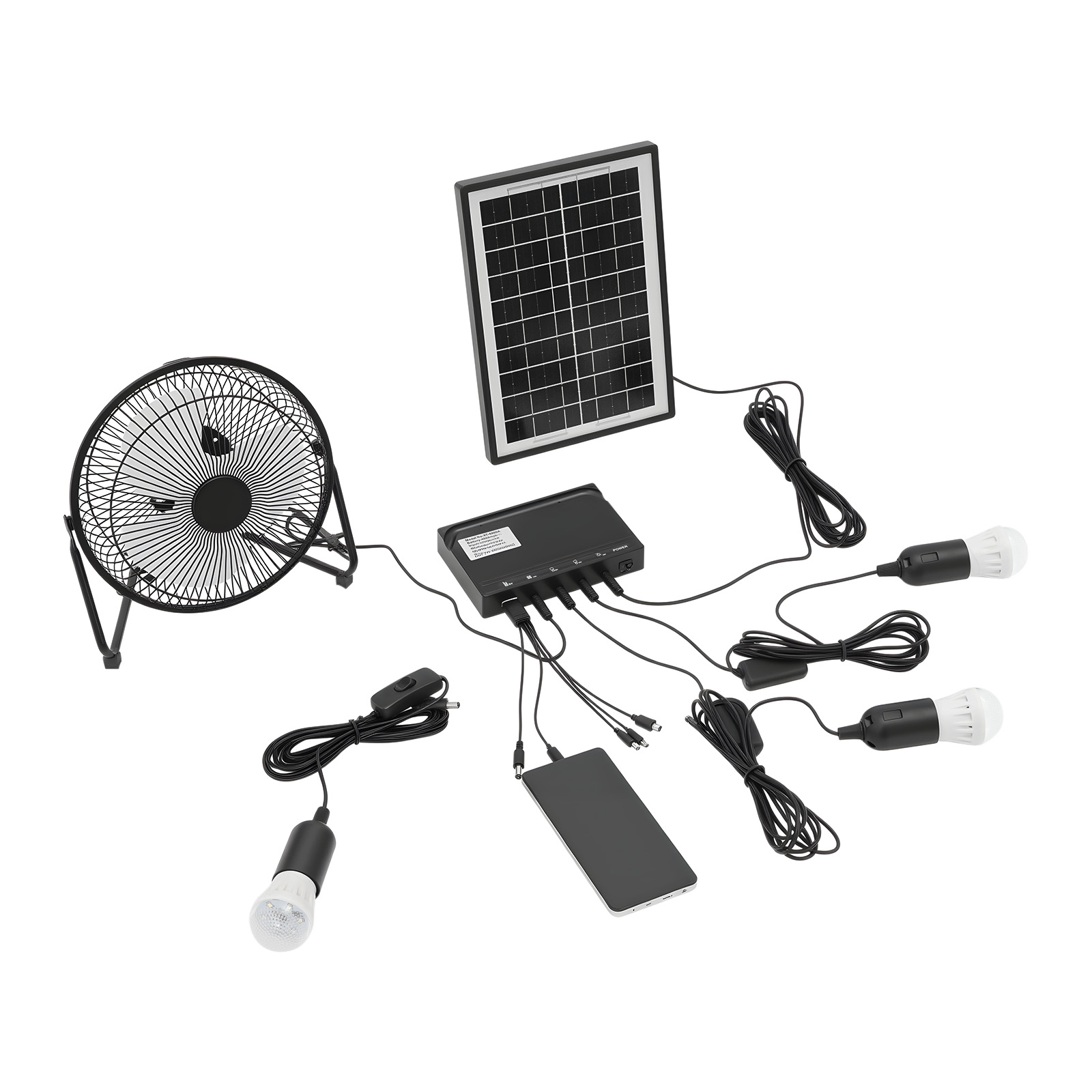 100-240V Solar Fan And Lamp Ki - Gardening Tools Bundle recension och pris