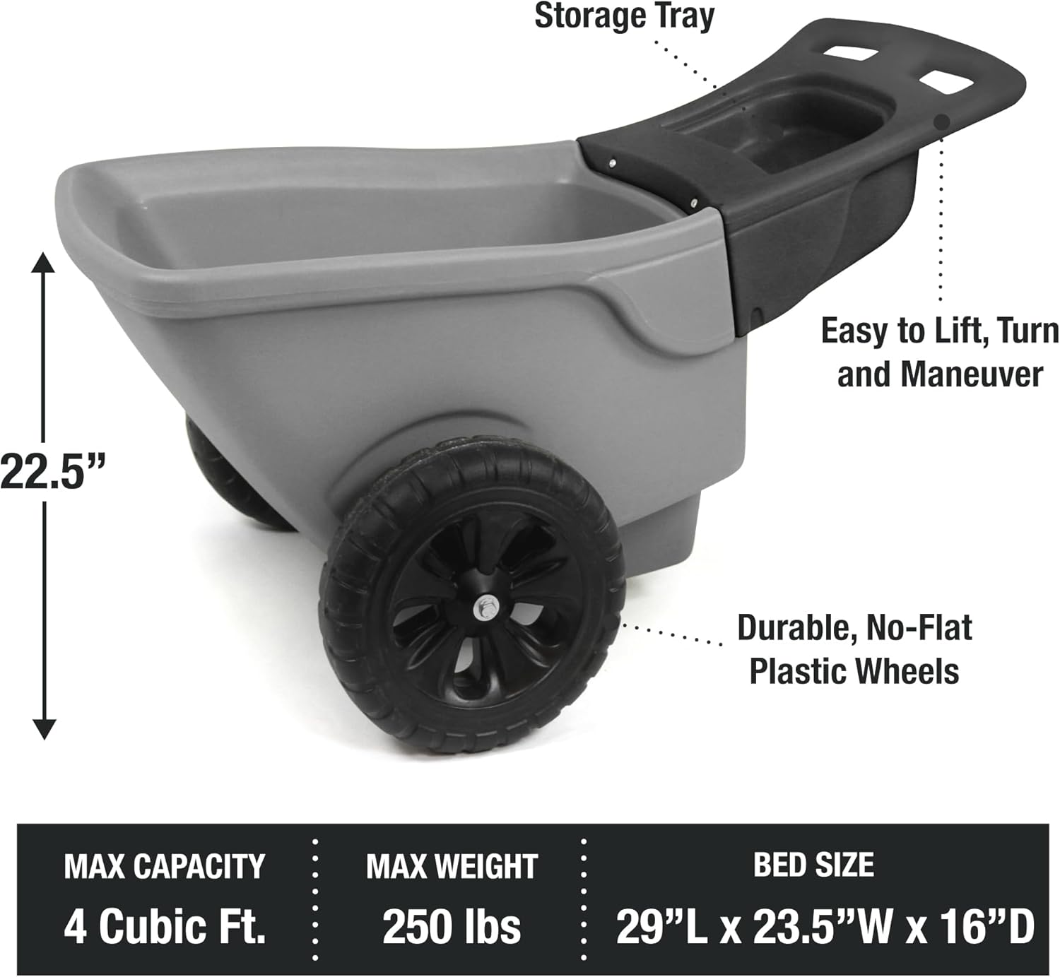 Easy Haul Durable Wheelbarrow  - Gardening Tools Made In Usa recension och pris