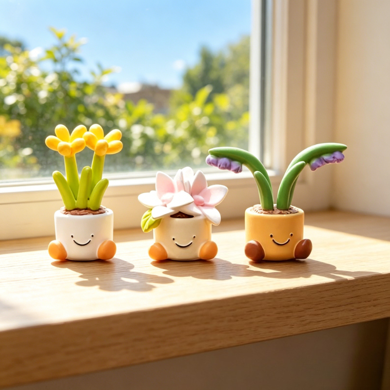3pcs Cute Smiling Potted Plant - Gardening Tools Cute recension och pris