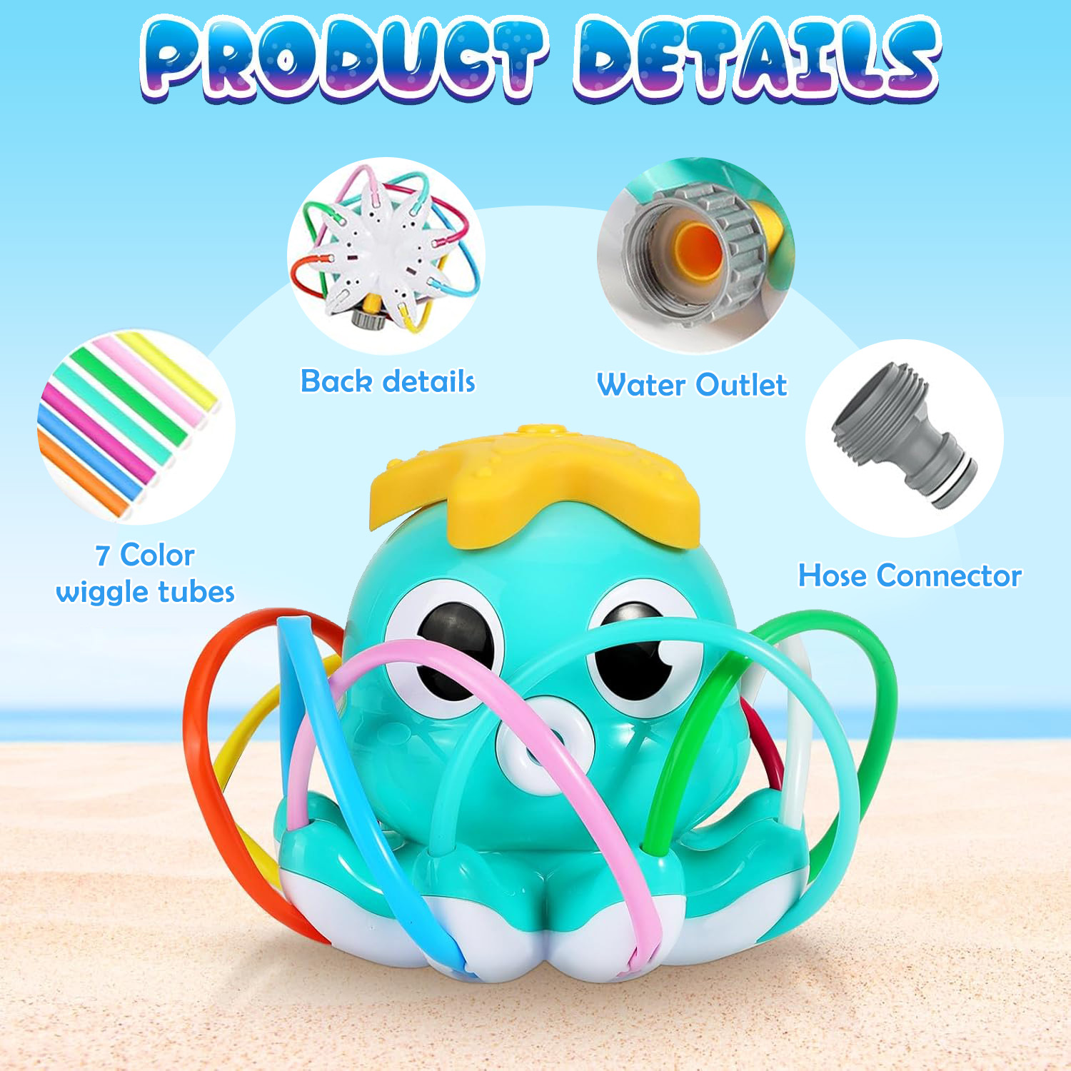 Octopus Sprinkler Water Spray  - Gardening Tools For Toddlers recension och pris
