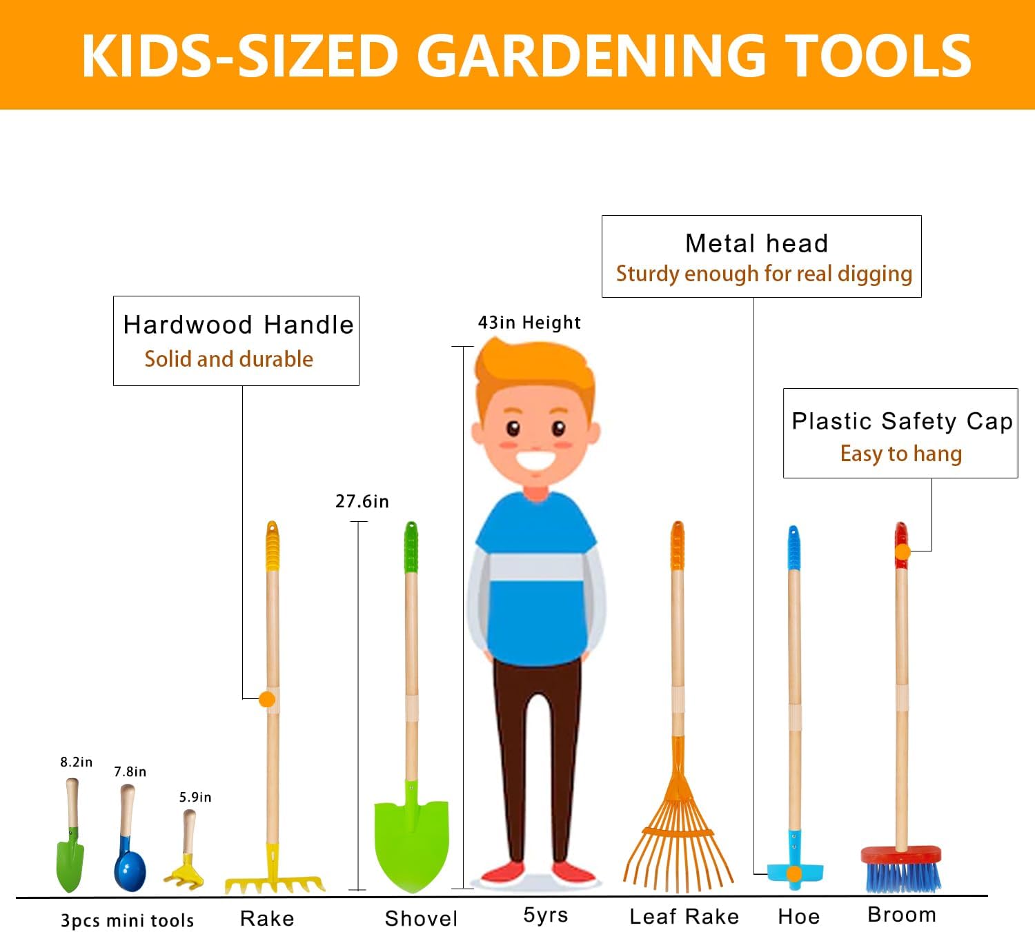 Toddler Gardening Tools, 8PCS  - Gardening Tools For Toddlers recension och pris