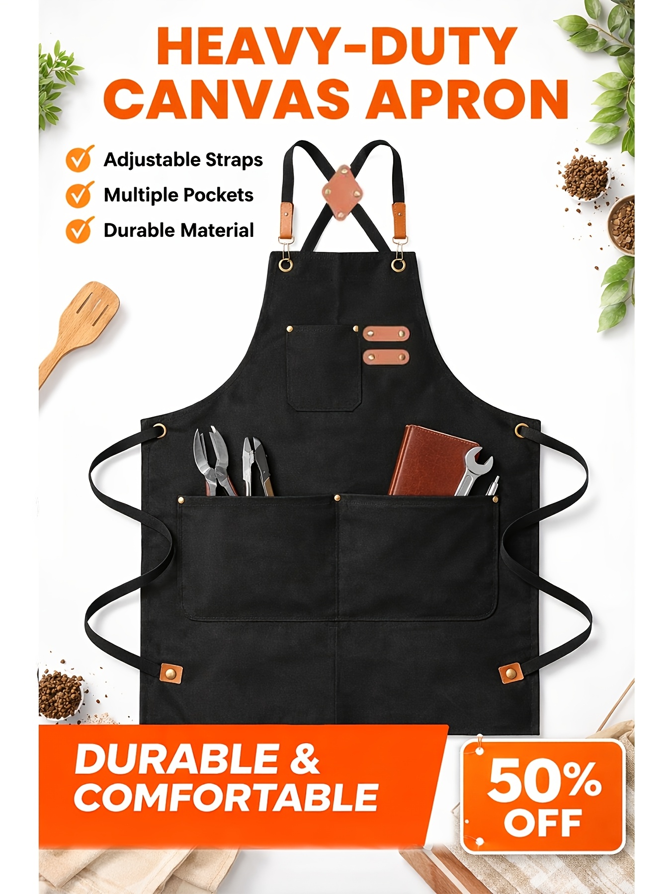Festive Multi-Use Apron 12OZ C - Gardening Tools Gift Ideas recension och pris