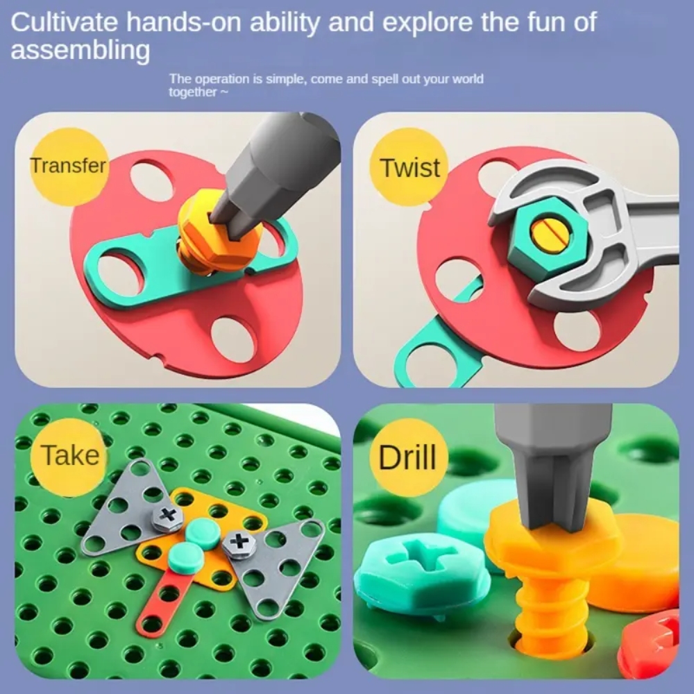 450Pcs Kids STEM Drill Set Cre - Gardening Tools For Toddlers recension och pris